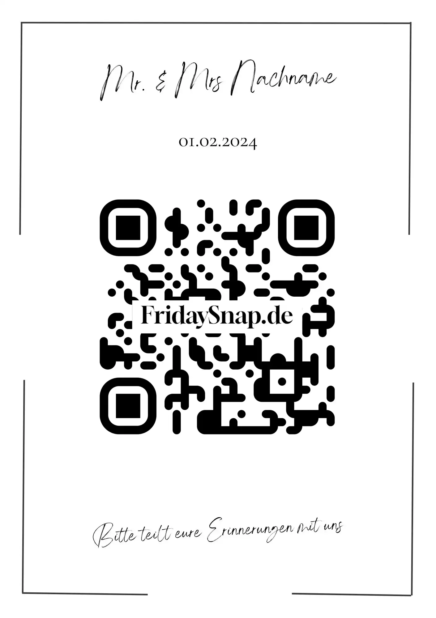 QR-Code Template 6 black and white